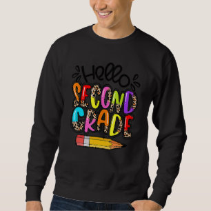 Sudadera Hola, Boho Leopard De Segundo Grado, De Vuelta Al
