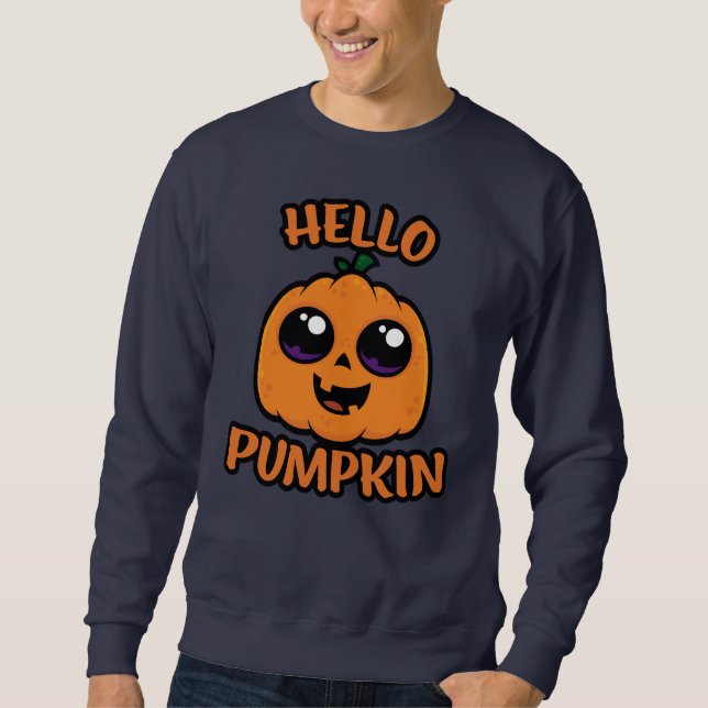 Sudadera Hola Calabaza Cute Halloween Jack-O-Lantern (Anverso)