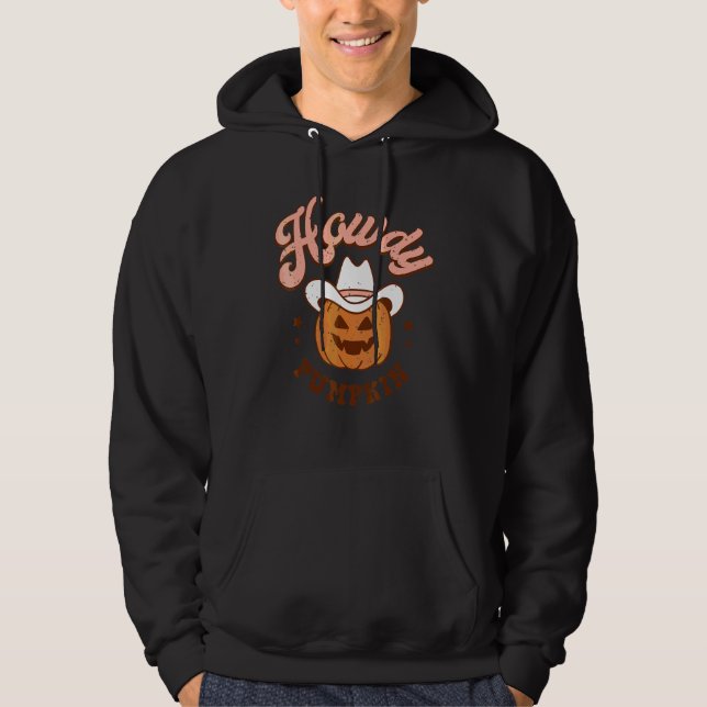 Sudadera Hola Calabaza Rodeo Occidental País Otoño Sureño  (Anverso)
