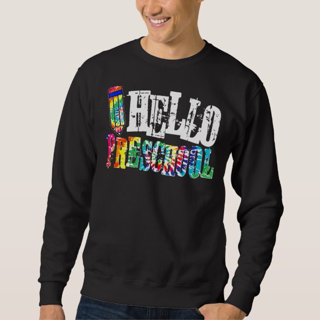 Sudadera Hola, Chicas De Tie Tye De Preescolar A Los Niños  (Anverso)