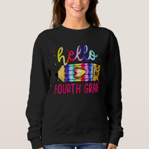 Sudadera Hola Corbata de lápiz de cuarto grado Tinte Dye 4t