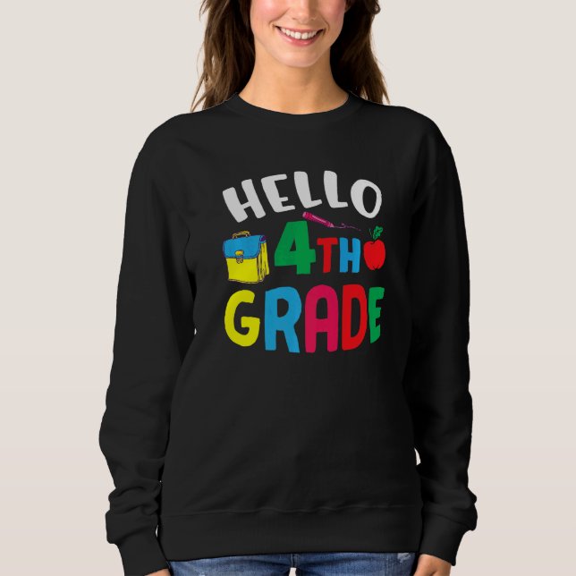 Sudadera Hola Cuarto Grado Cute 4º Grado 3 (Anverso)