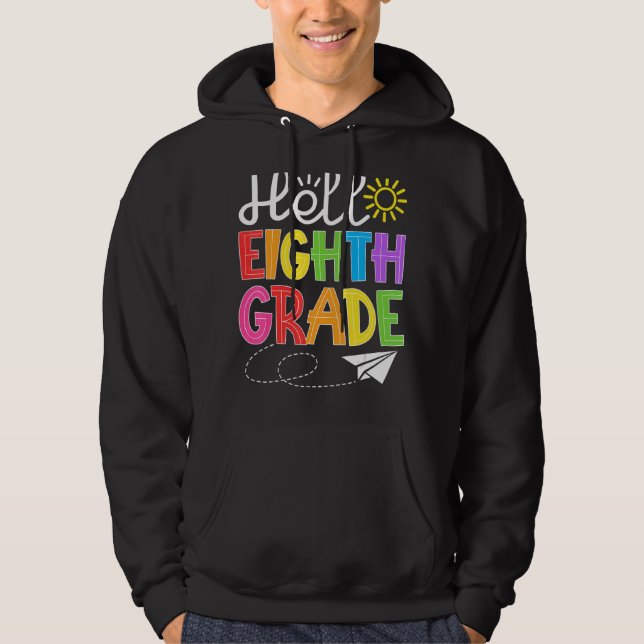 Sudadera Hola Diversión de Octavo Grado 8º De Vuelta A La E (Anverso)