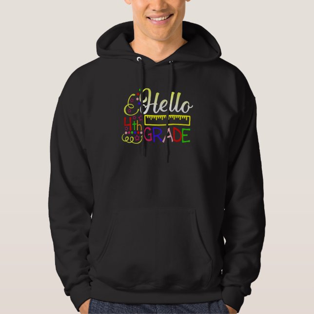Sudadera Hola Equipo de Cuarto Grado Cuarto Grado De vuelta (Anverso)