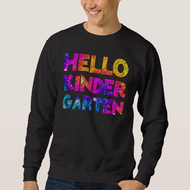 Sudadera Hola, Equipo De Kindergarten, Kinder, De Vuelta A  (Anverso)