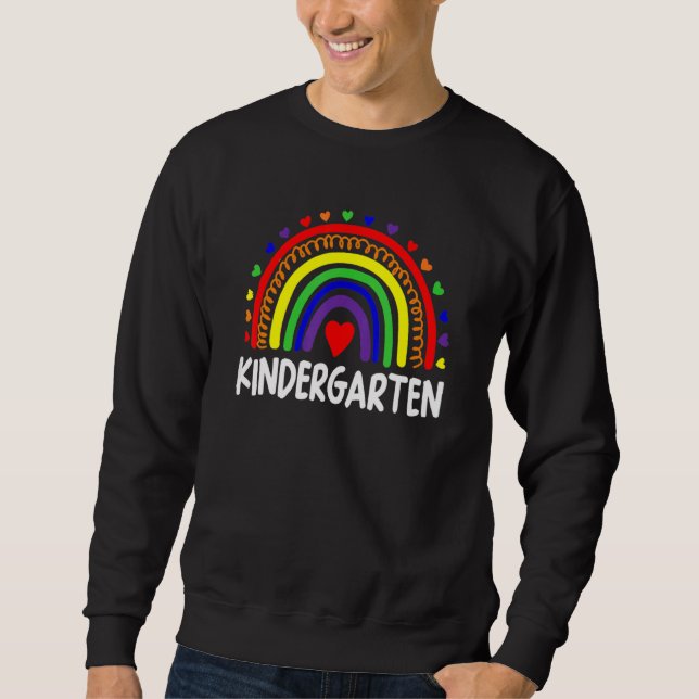Sudadera Hola, Equipo De Kindergarten, Kinder, de vuelta al (Anverso)