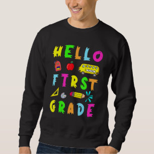 Sudadera Hola equipo de primer grado 1er grado de vuelta al