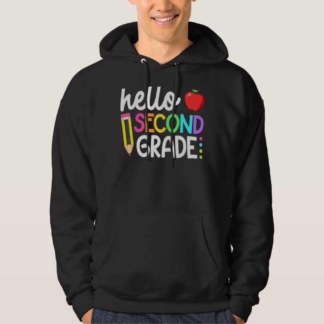 Sudadera Hola equipo de segundo grado 2º grado Volver a la  (Anverso)