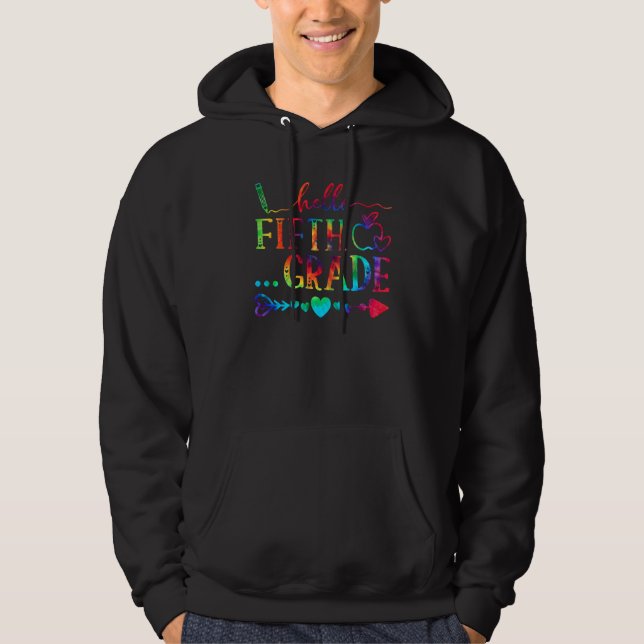 Sudadera Hola equipo de tintes de quinto grado de 5º grado  (Anverso)