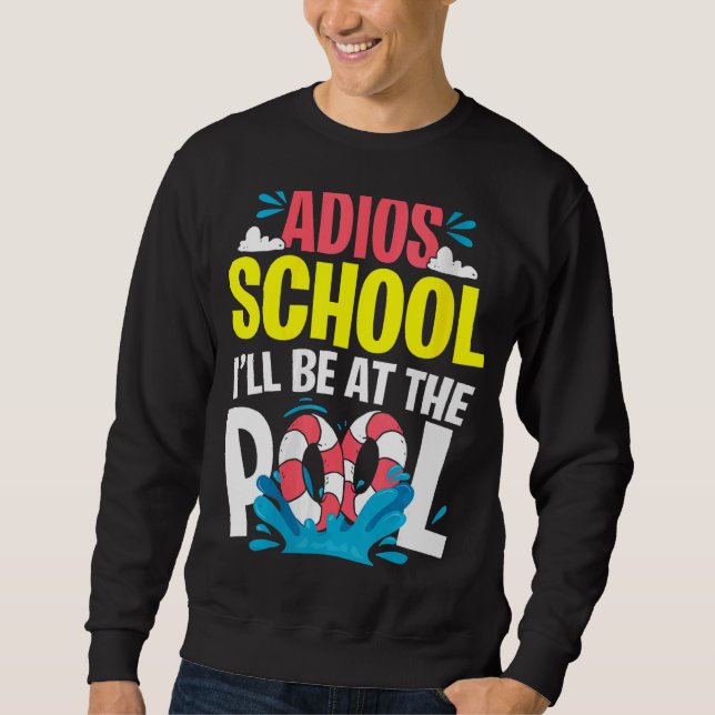 Sudadera Hola escuela de despedida: grupo de profesores y e (Anverso)