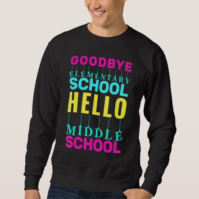 Sudadera Hola Escuela Secundaria El Último Día De La Escuel (Anverso)