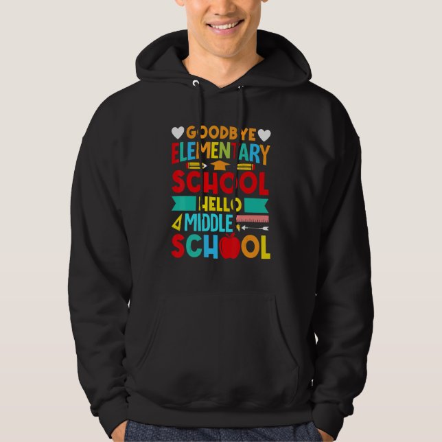 Sudadera Hola Escuela Secundaria Goodbye Escuela Primaria 2 (Anverso)