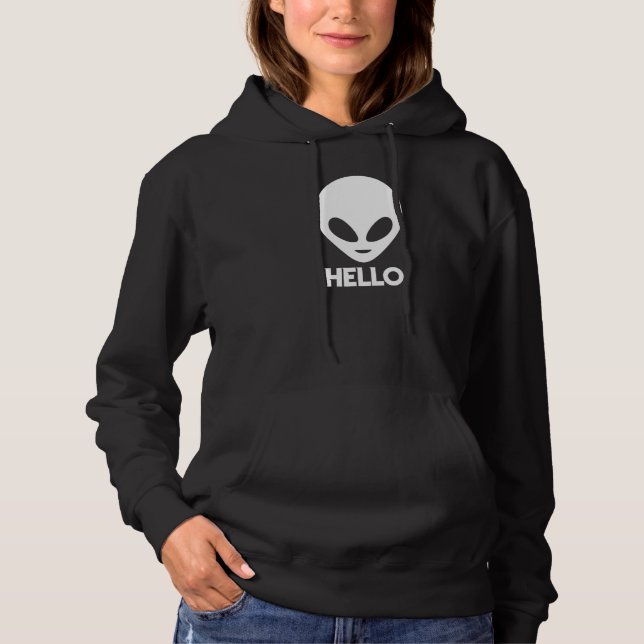 Sudadera Hola Espacio Alien Awesome Science Fiche (Anverso)