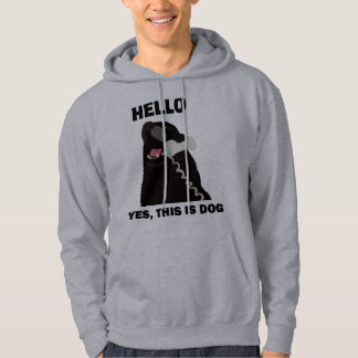 Sudadera HOLA ÉSTE ES SÍ teléfono del teléfono del PERRO