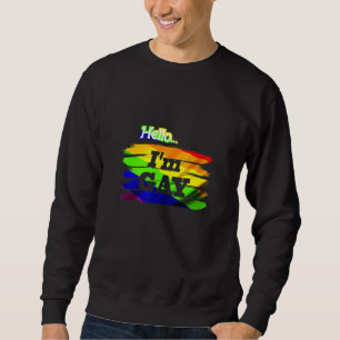 Sudadera Hola, Estoy Orgullo Gay Gay Mi Novio Es LGBT-Q