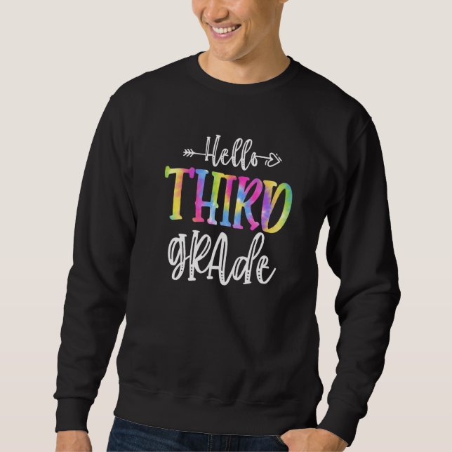 Sudadera Hola Estudiante De 3er Grado De Maestría, Tye De V (Anverso)
