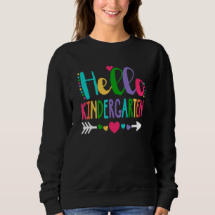 Sudadera Hola Estudiante De Guardería De Corazón De Regreso