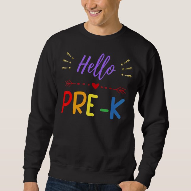 Sudadera Hola Estudiante De Preescolar De Preescolar K De V (Anverso)