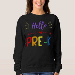 Sudadera Hola Estudiante De Preescolar De Preescolar K De V