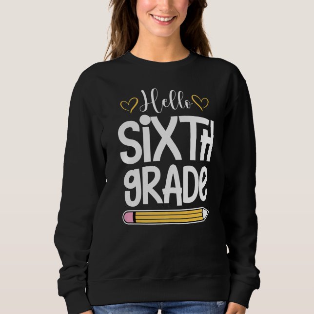 Sudadera Hola Estudiante De Primer Grado De La Escuela (Anverso)