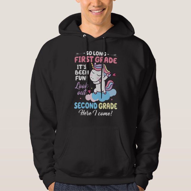 Sudadera Hola, estudiante de segundo grado de vuelta a la u (Anverso)