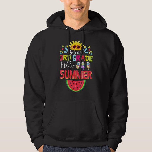 Sudadera Hola, estudiante de tercer grado Hola de verano (Anverso)