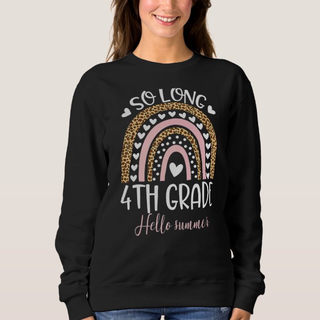 Sudadera Hola, estudiante de verano Gra, de 4° grado (Anverso)
