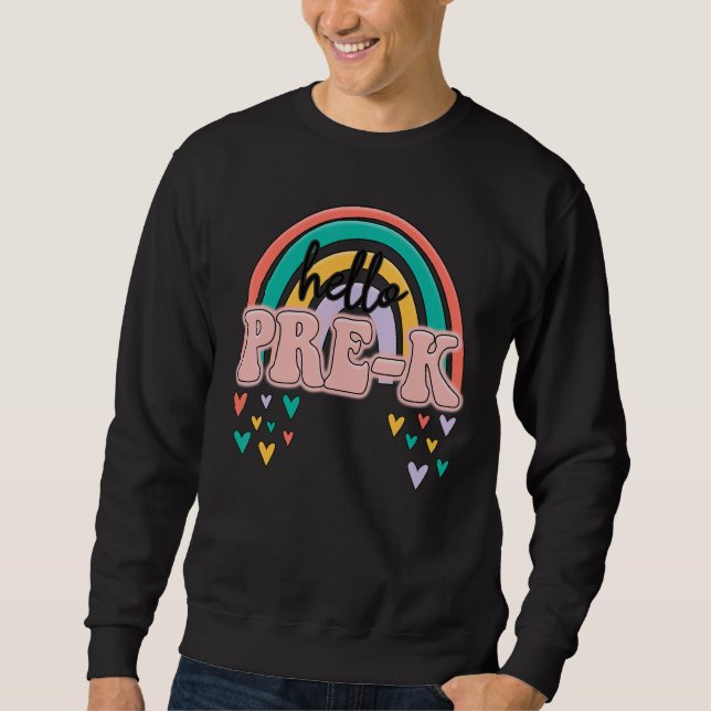 Sudadera Hola Estudiante Preuniversitario Boho Rainbow Prim (Anverso)