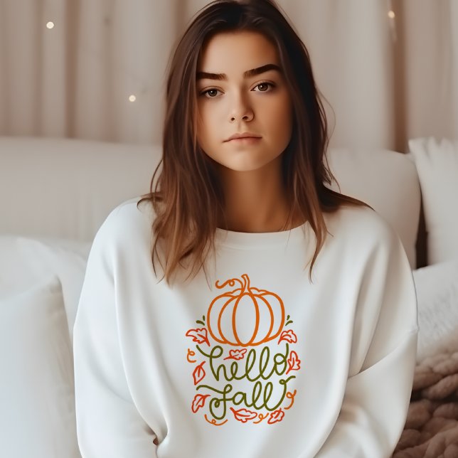 SUDADERA HOLA FALL PUMPKIN TEMÁTICO DE OTOÑO (Subido por el creador)