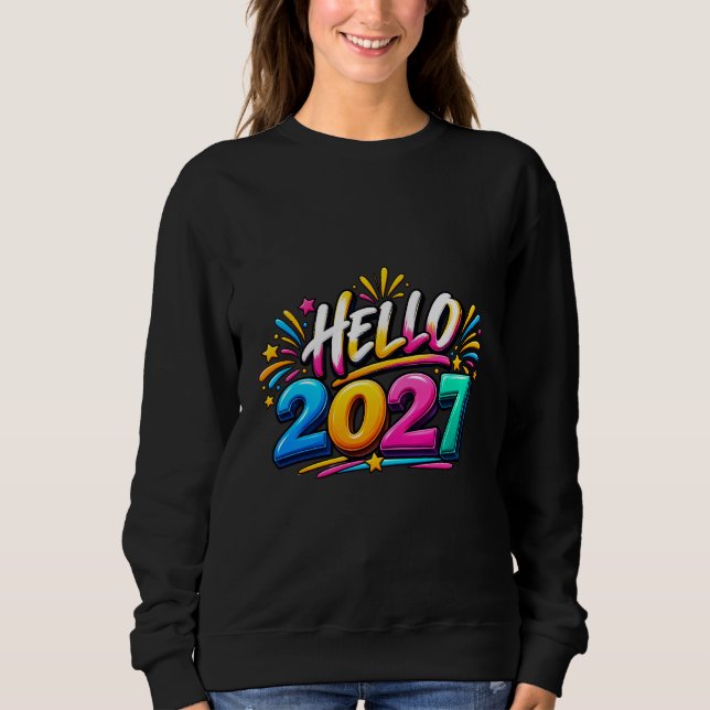 Sudadera Hola Familia de Año Nuevo 2027 (Anverso)