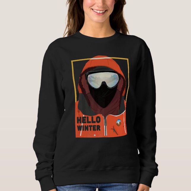 Sudadera Hola frío e invernal invierno (Anverso)