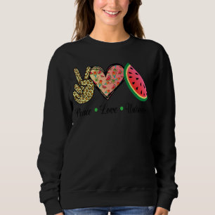 Sudadera Hola Fruta de verano Melon Peace Love Watermelon