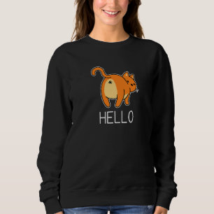 Sudadera Hola Gato Humano Butt Feline Saludo A Gatito Gatit