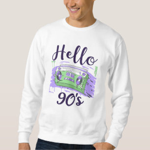 Sudadera Hola grabadora de radio con casete de los 90