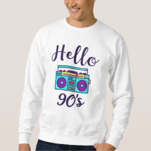 Sudadera Hola grabadora de radio con casete de los 90