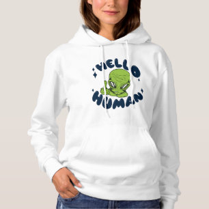 Sudadera Hola humano divertido Alien