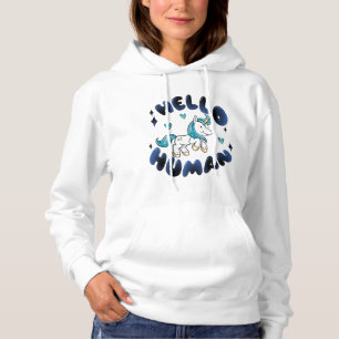 Sudadera Hola humano hermoso unicornio