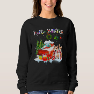 Sudadera Hola invierno Cute Corgi Nochebuena