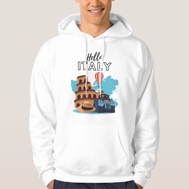 Sudadera Hola Italia Hoodie (Anverso)