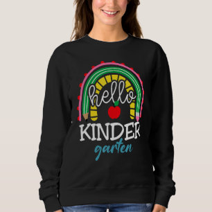 Sudadera Hola Kinder Cute Apple Pencil De Vuelta Al Colegio