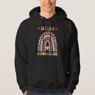 Sudadera Hola Kinder Leopardo Arcoíris Maestros Espalda T