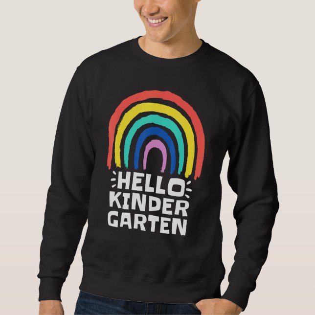 Sudadera Hola Kindergarten Adiós profesor de preescolar est (Anverso)