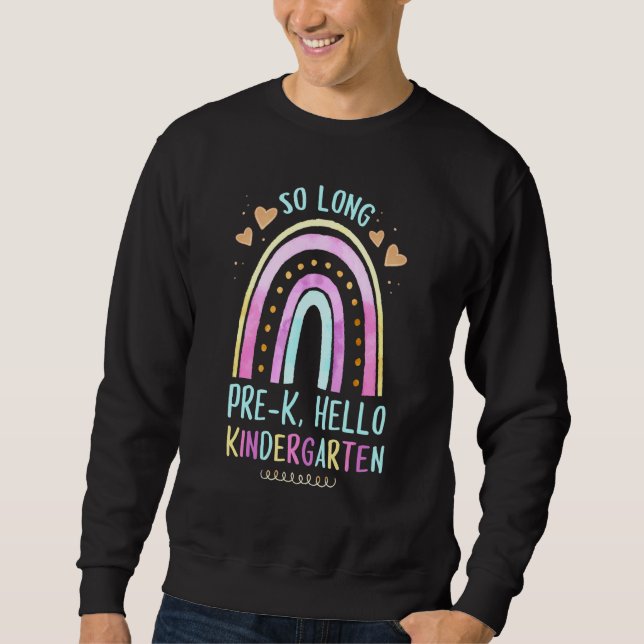 Sudadera Hola Kindergarten Rainbow Tee tanto tiempo antes d (Anverso)