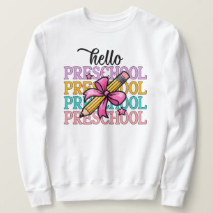 Sudadera Hola Lápiz de profesorado colorido preescolar