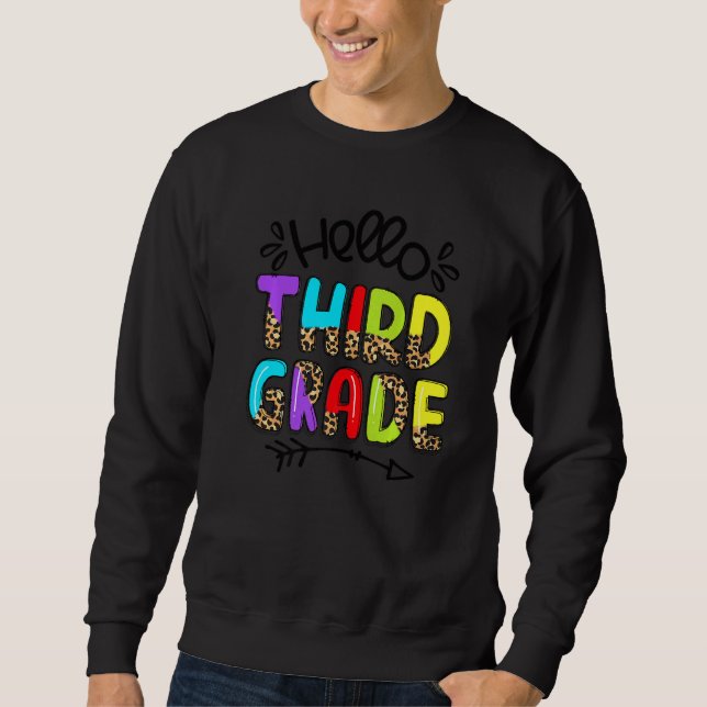 Sudadera Hola Leopard De Tercer Grado De Vuelta A La Maestr (Anverso)