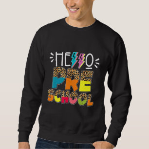 Sudadera Hola Leopardo preescolar de vuelta a la escuela pr