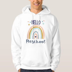 Sudadera Hola Maestra Retro Arcoíris Preescolar Niña Pequeñ