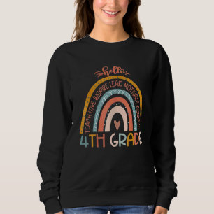 Sudadera Hola niños de cuarto grado del arco iris de vuelta