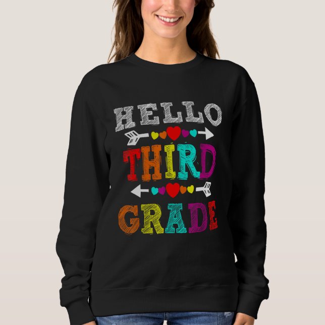 Sudadera Hola niños de tercer grado del Rainbow (Anverso)