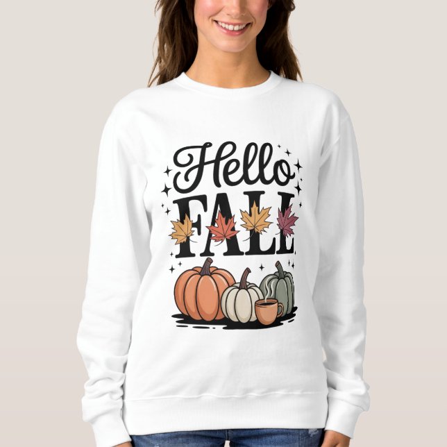 Sudadera Hola Otoño Calabaza Otoño (Anverso)